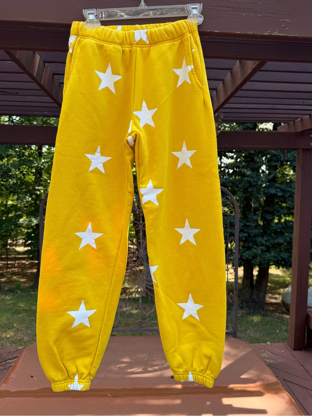 Starfit Women’s Yellow Star-Print Sweatpants- Size S